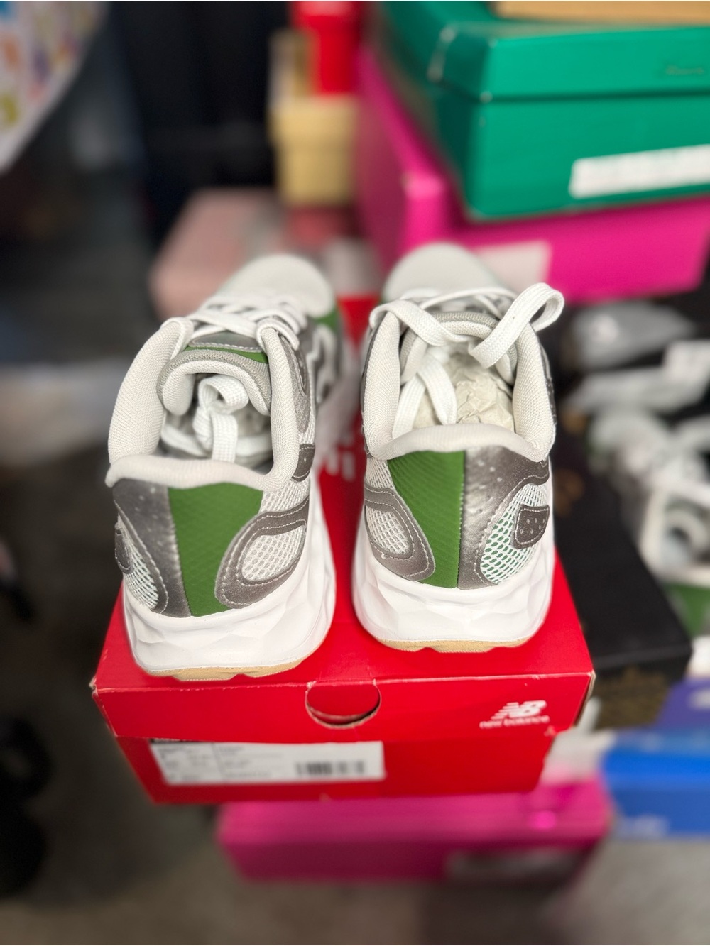 New Balance Silver and Green Fresh Foam Arishi Running Sneakers - Picture 3 of 4